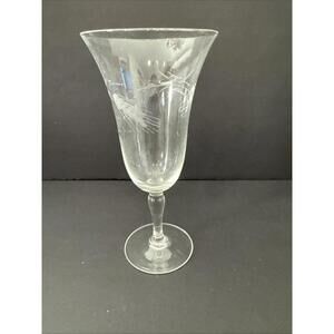 Champagne Flute Etched Wheat Pattern 6.4”